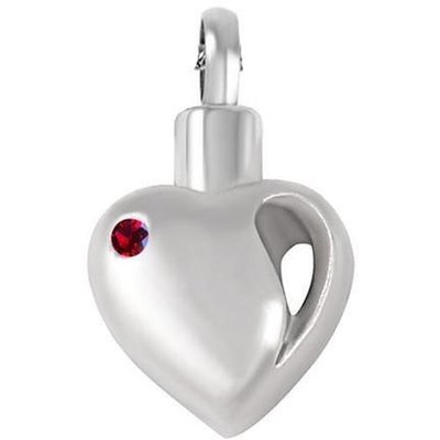 Red Jeweled Heart Pendant