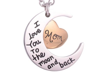 I Love You To The Moon Mom Pendant