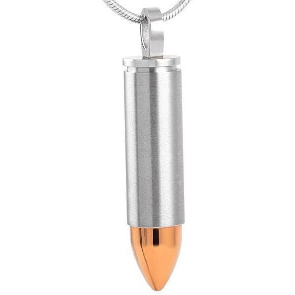 Gold Tipped Bullet Pendant